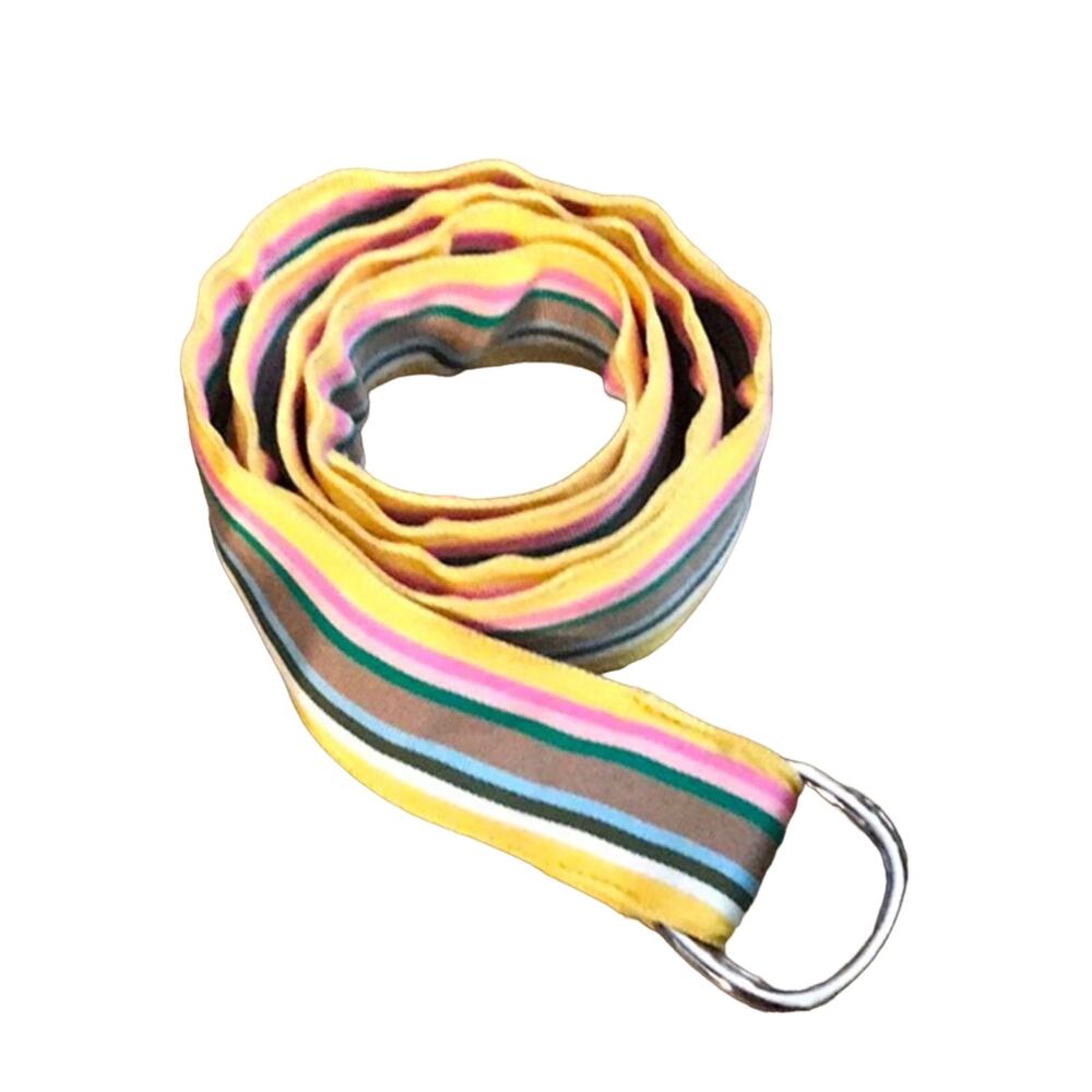 Eliza B. Rainbow Belt M Stripes Dopamine Coconut Girl Festival Hippie Whimsy